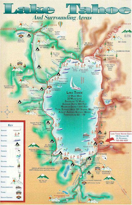 lake tahoe map