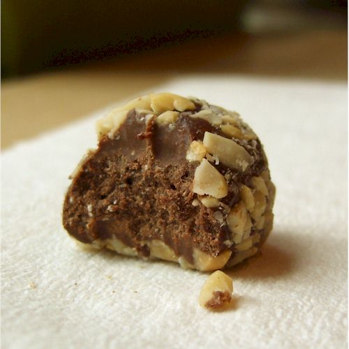 double peanut chocolate truffles