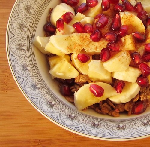Uncle Sam Whole Grain Breakfast Cereal with Bananas and Pomegranate
