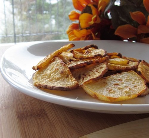 Low Fat Roasted Rutabaga "Chips